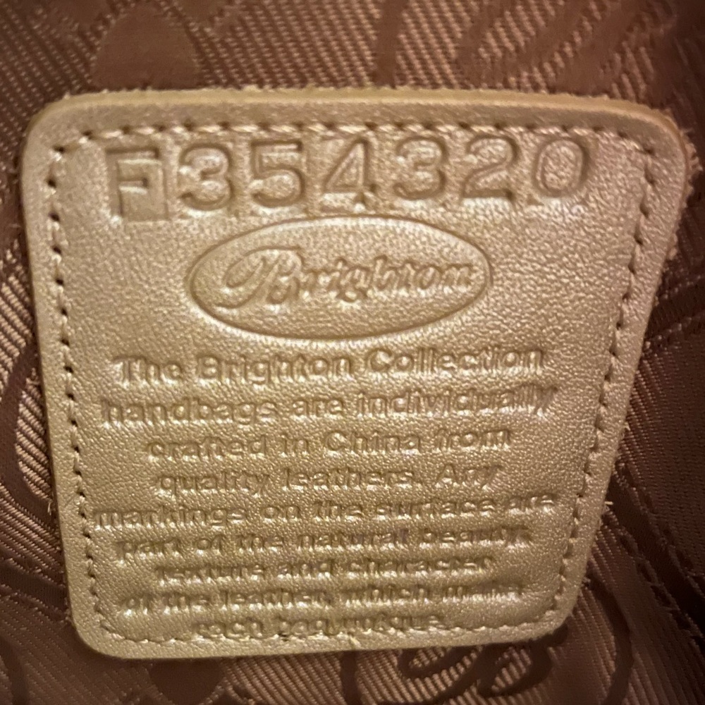 NWOT Brighton crocodile embossed leather shoulder bag - Picture 7 of 10